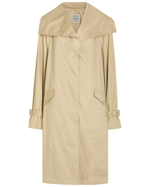 Totême Natural Oversized Cotton-Poplin Trench