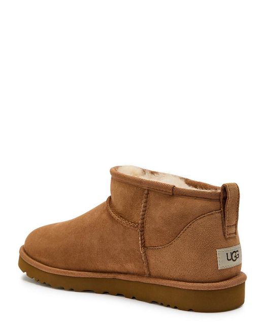 Ugg Brown Classic Ultra Mini Suede Ankle Boots for men