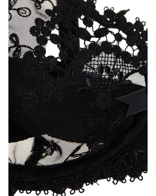 Simone Perele Black Wish Lace Half-Cup Bra