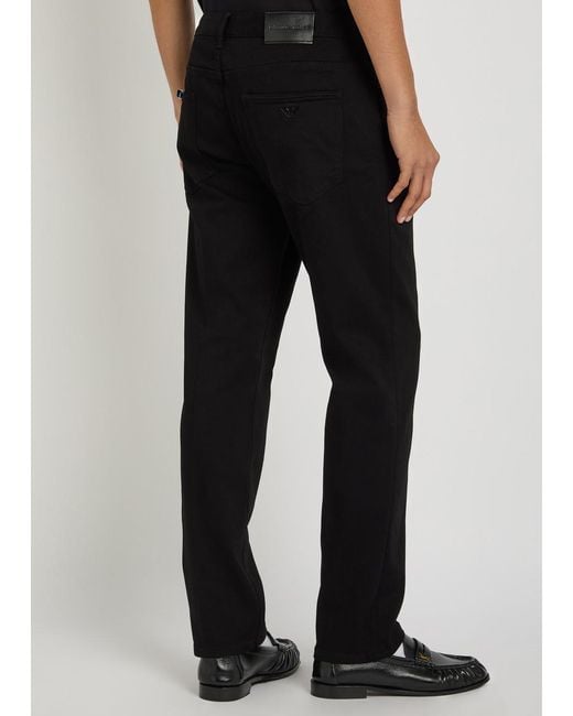 Emporio Armani Black J06 Slim-Leg Jeans for men