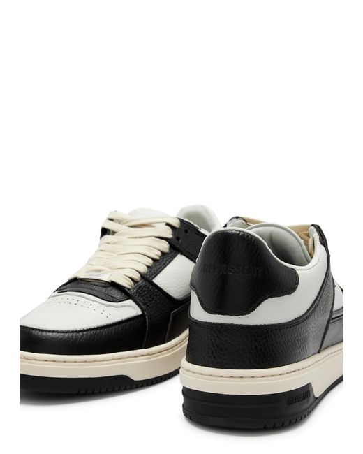 Represent Black Apex Panelled Leather Sneakers for men