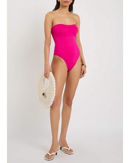Melissa Odabash Pink Latina Strapless Swimsuit