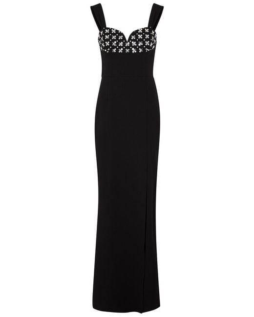 Rebecca Vallance Black Bianca Sequin-embellished Gown