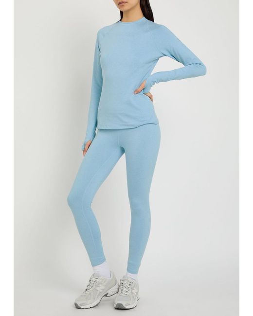 Varley Blue Always Warm Stretch-Jersey Leggings