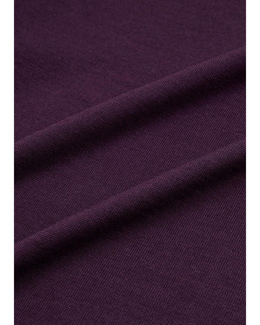 John Smedley Purple Lundy Wool Jumper for men