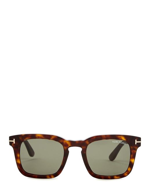Tom Ford Brown Square-Frame Sunglasses Tortoiseshell, Lenses, 100% Uv Protection
