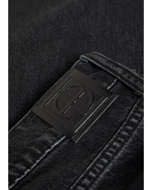 Anine Bing Black Hugh Wide-Leg Jeans