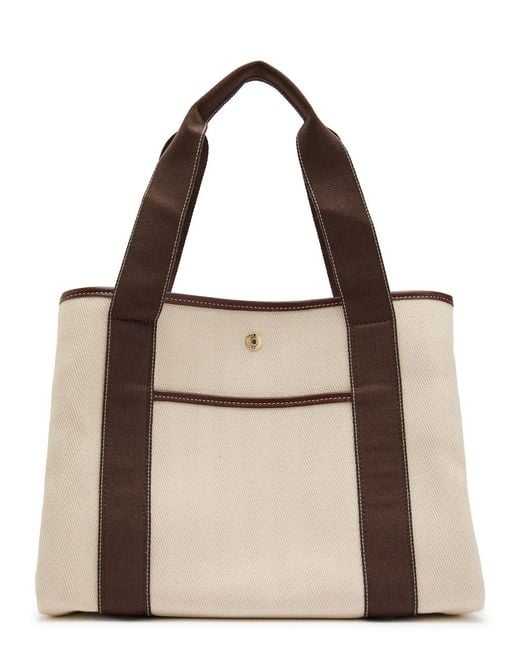 Rue de Verneuil Natural Traversée M Pocket Canvas Tote Bag