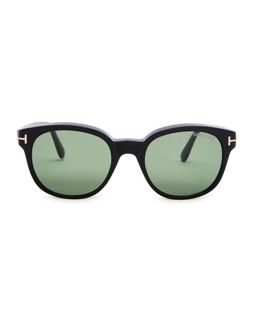 Tom Ford Green Mert Round-Frame Sunglasses