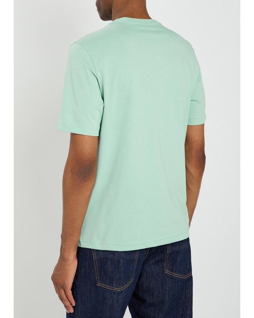 Paul Smith Green A Row Printed Cotton T-Shirt for men