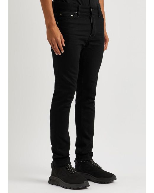 DSquared² Black Skater Skinny Jeans for men
