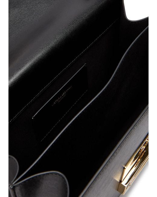 Victoria Beckham Black Dorian Small Grained Leather Top Handle Bag