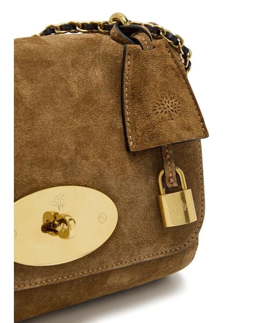 Mulberry Brown Lily Suede Shoulder Bag