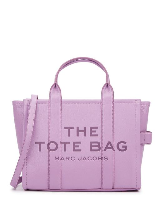 Marc Jacobs Purple The Tote Small Lilac Grained Leather Bag