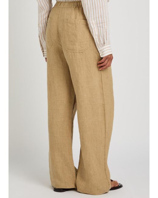 Polo Ralph Lauren Natural Wide-Leg Linen Trousers