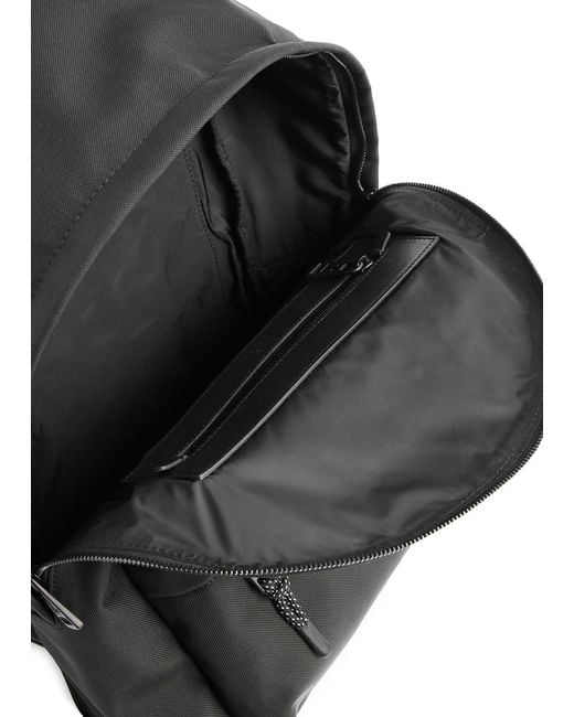 Moncler Black Canvas Backpack for men