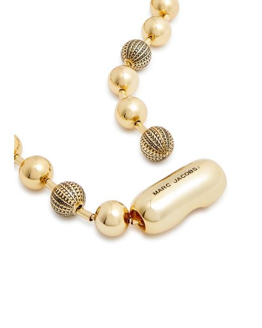 Marc Jacobs Metallic The Monogram Ball Chain Necklace