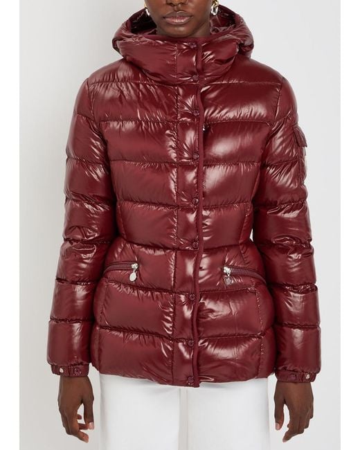 Moncler Red Barante Hooded Padded Nylon Jacket