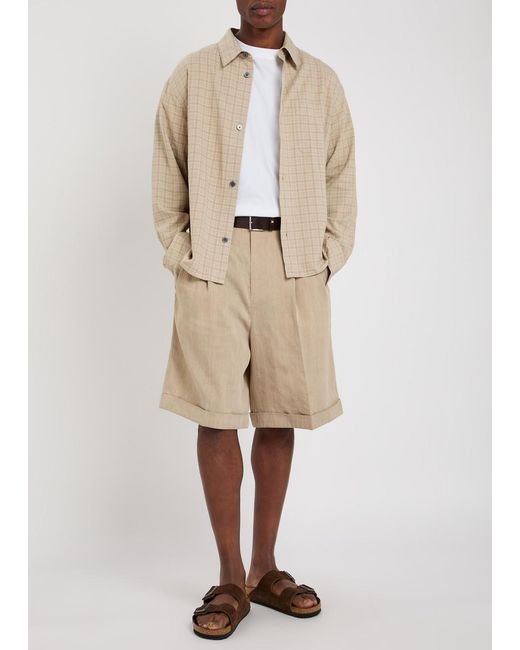 FRAME Natural Plaid Woven Shirt for men