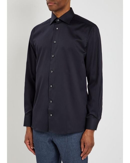 Eton of Sweden Blue Cotton-Twill Shirt for men