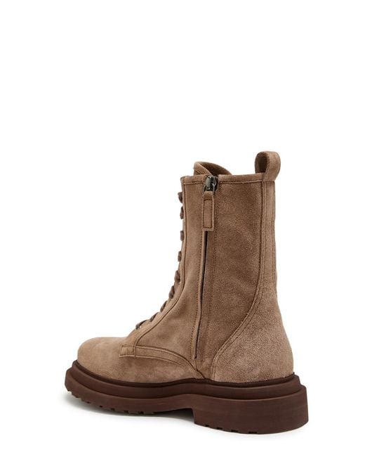 Brunello Cucinelli Brown Suede Ankle Boots