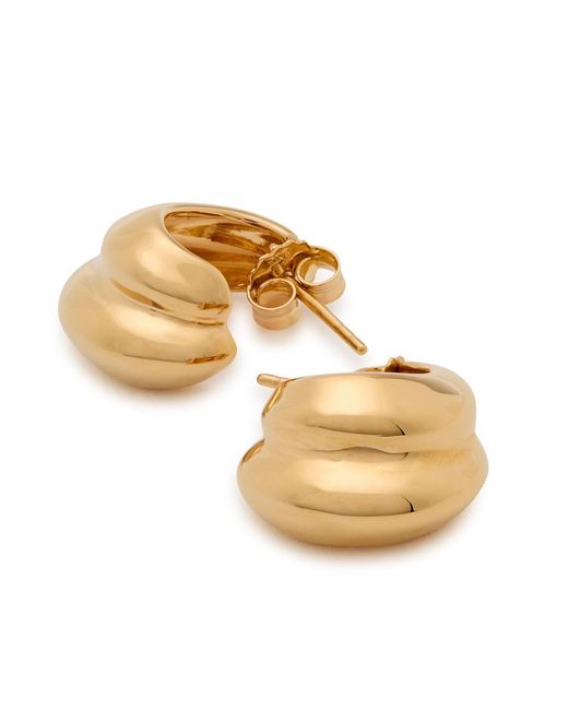 Nina Gordon Metallic Mega Small 14Kt Vermeil Hoop Earrings