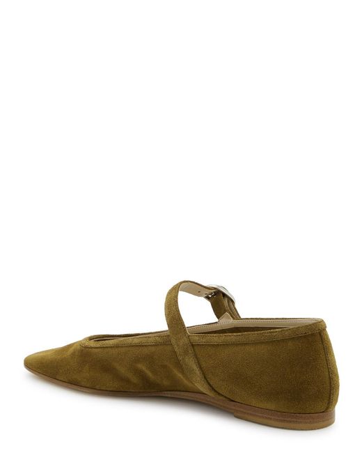 Le Monde Beryl Green Mary Jane Suede Ballet Flats