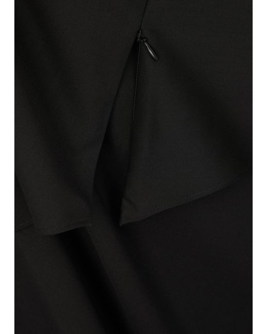 Helmut Lang Black Wool Midi Dress