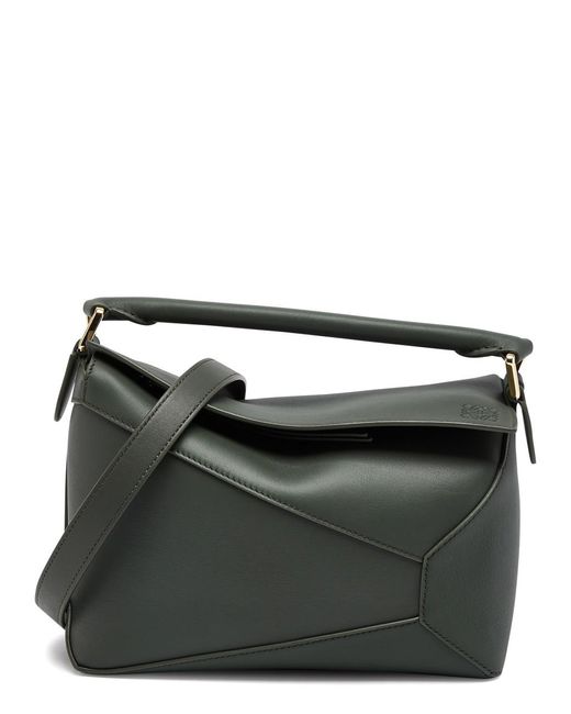Loewe Black Puzzle Edge Small Leather Top Handle Bag