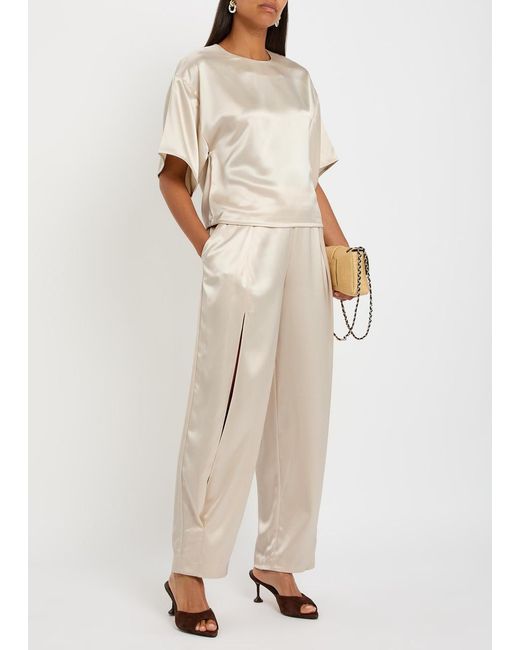 Jonathan Simkhai White Alina Satin Top