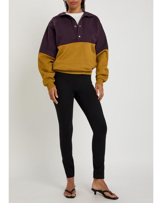 Spanx Black Ponte Zip-Cuff Stretch-Jersey Leggings