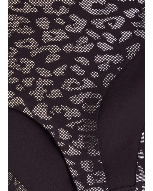 Chantelle Gray Shimmer Leopard-Jacquard Thong