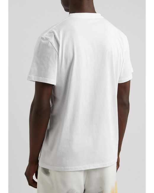 Alexander McQueen White Obscured Printed Cotton T-Shirt for men