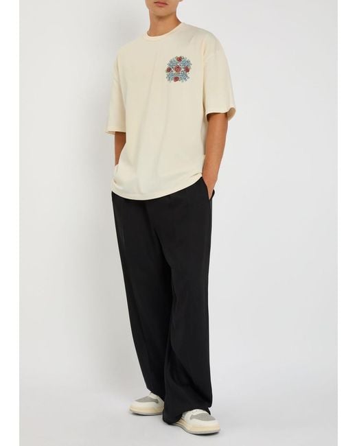 Amiri Natural Out For Trouble Printed Cotton T-Shirt for men