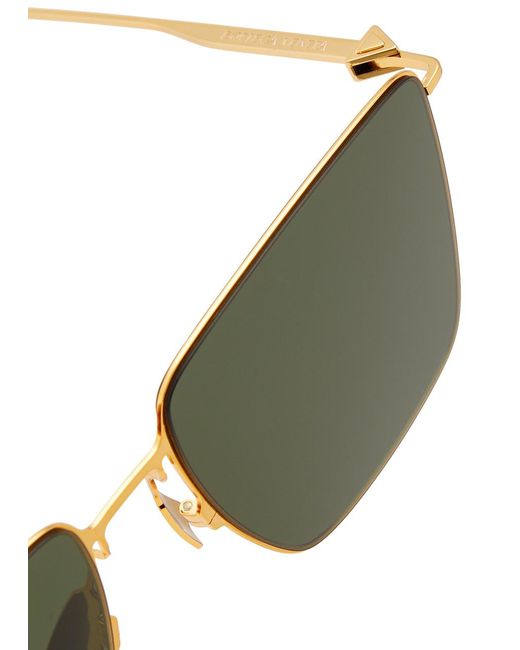 Bottega Veneta Green Rectangle-frame Sunglasses for men