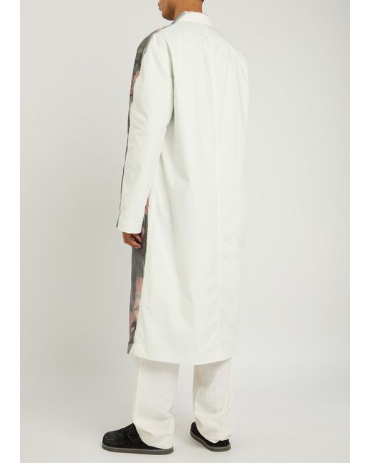 Dries Van Noten Gray Reuben Printed Cotton-Poplin Coat for men