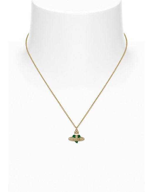 Vivienne Westwood Metallic New Diamante Heart Necklace