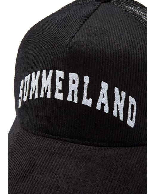 NAHMIAS Black Summerland Corduroy And Mesh Cap for men