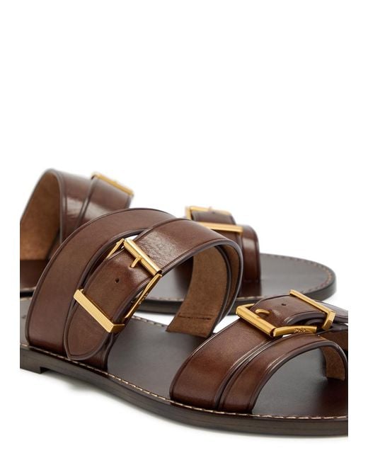 Polo Ralph Lauren Brown Buckle Leather Sandals