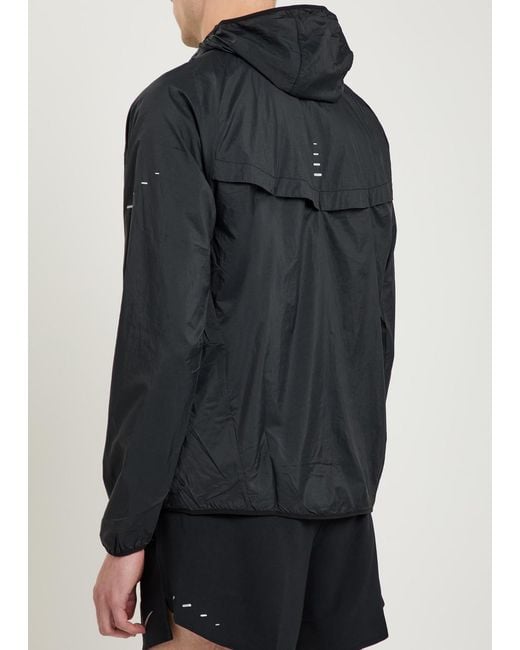 Nike Black Repel Uv Hooded Running Jacket for men