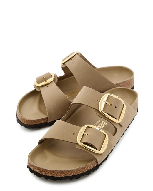 Birkenstock Brown Arizona Leather Sliders