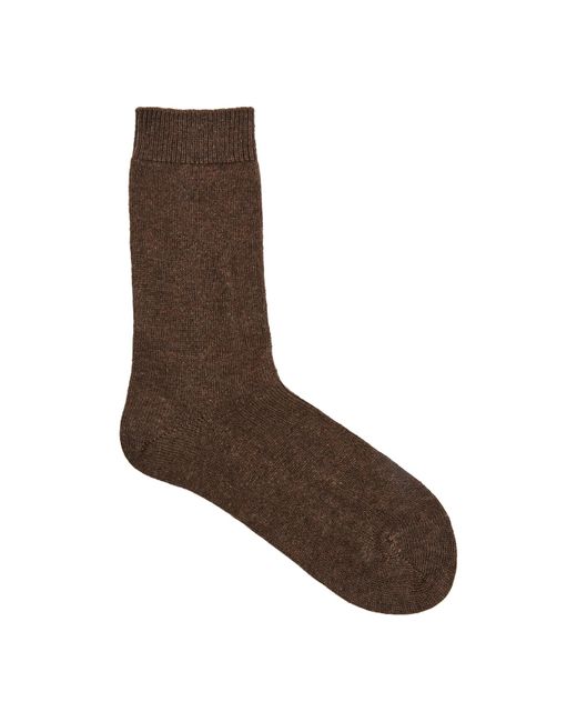 Falke Brown Cosy Mélange Wool-Blend Socks