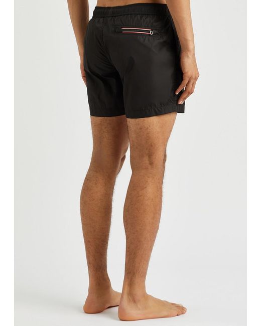 Moncler Black Logo Shell Swim Shorts for men