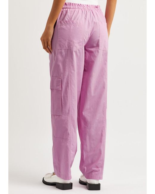 Damson Madder Pink Rocket Cotton Cargo Trousers