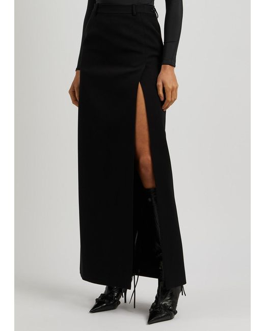 Balenciaga Black Wool Maxi Skirt