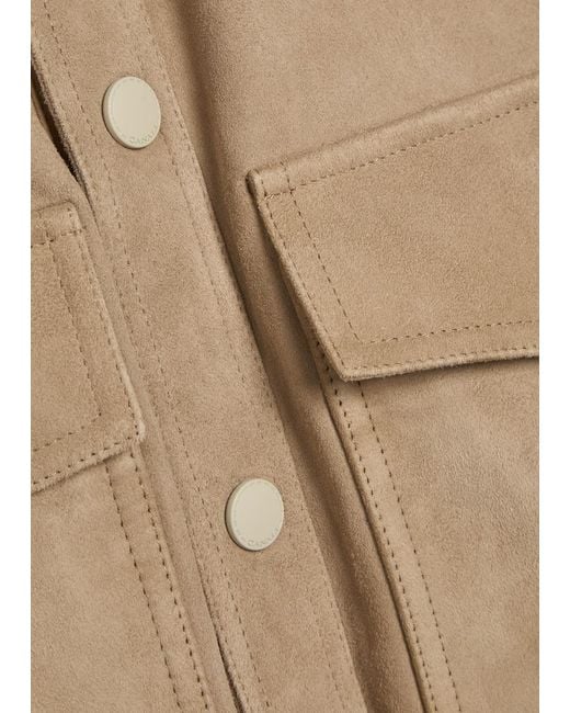 Canali Natural Panelled Suede And Ribbed-Knit Jacket for men
