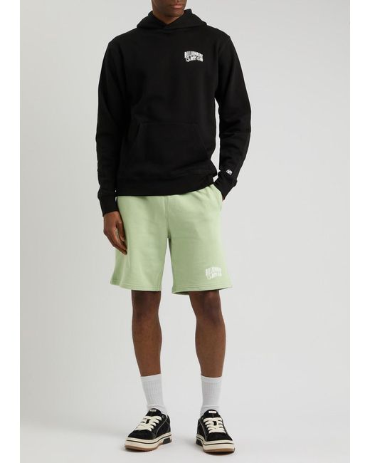 BBCICECREAM Green Arch Logo Printed Cotton Shorts for men