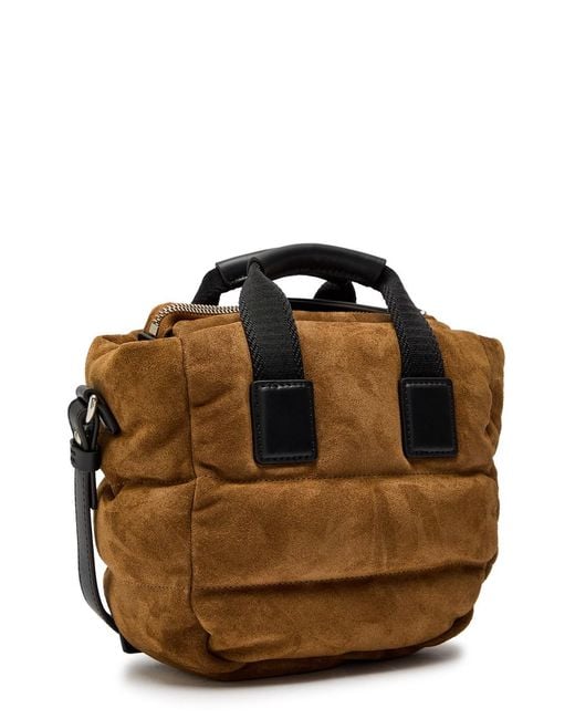 Moncler Brown Caradoc Micro Suede Cross-Body Bag