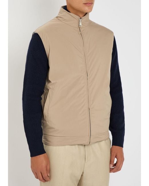 Aurélien Natural Resort Reversible Shell And Cotton-Blend Gilet for men