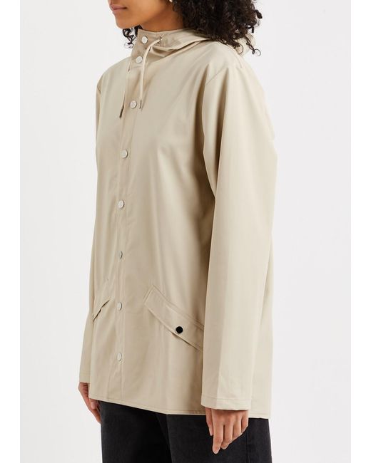 Rains Natural Hooded Rubberised Jacket